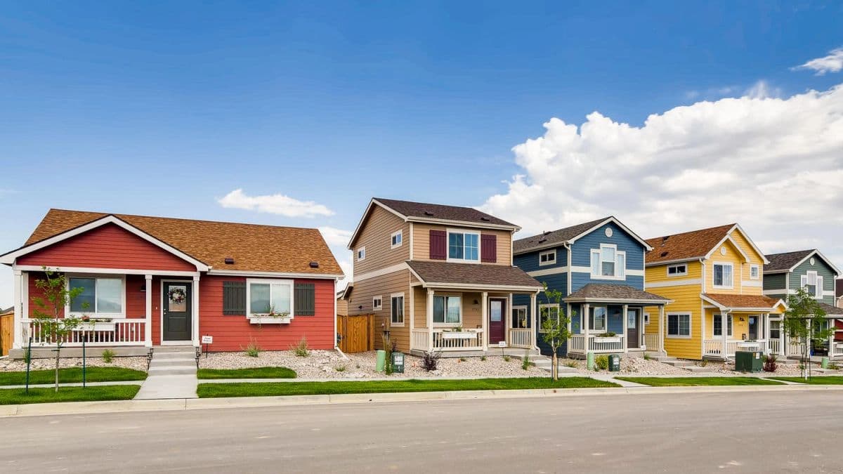 A row of Mission homes